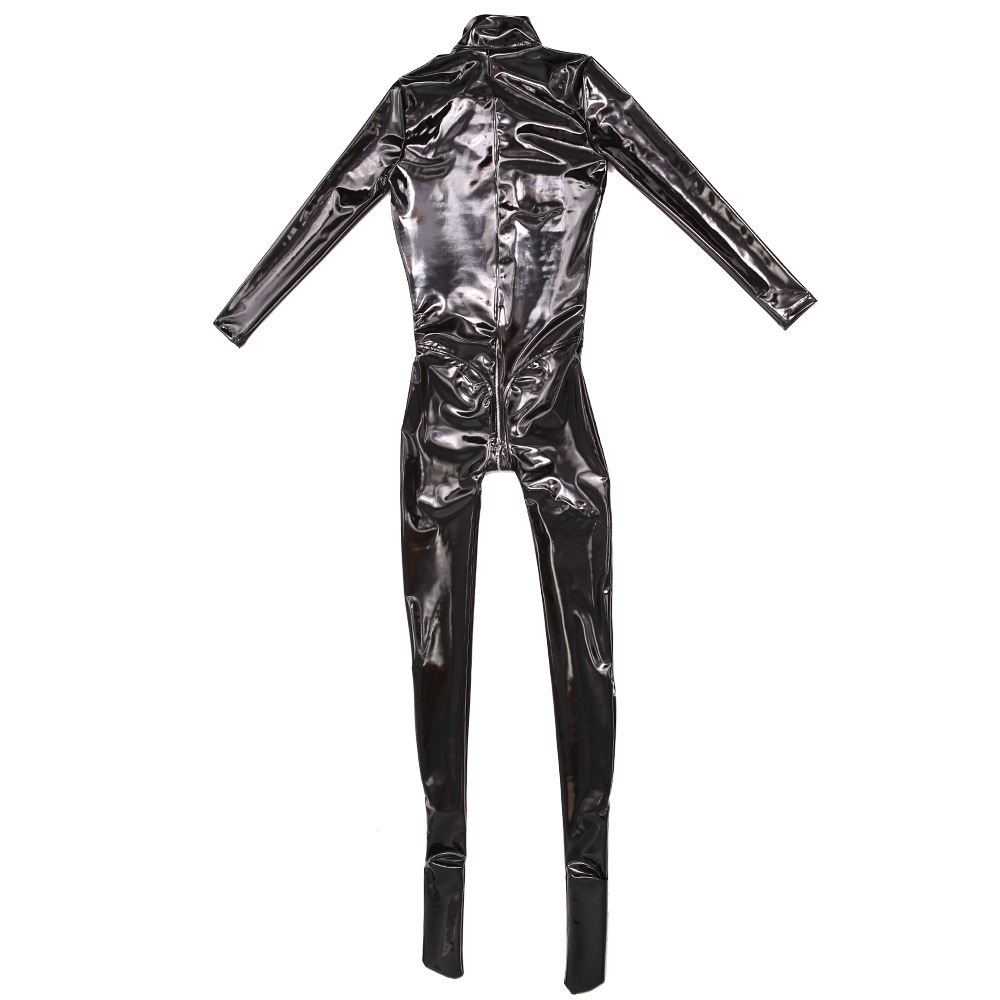 Sewing Latex - Bodysuit Wanita Seksi PVC Mengkilap Penuh